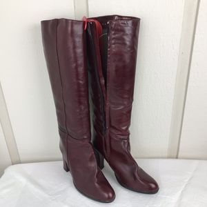 Vintage Etienne Aigner Burgundy Leather Boots
